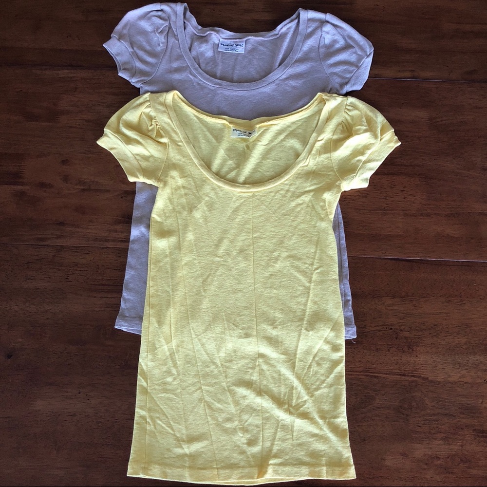 Michael Stars Bundle: 2 Cap Sleeve T-Shirts